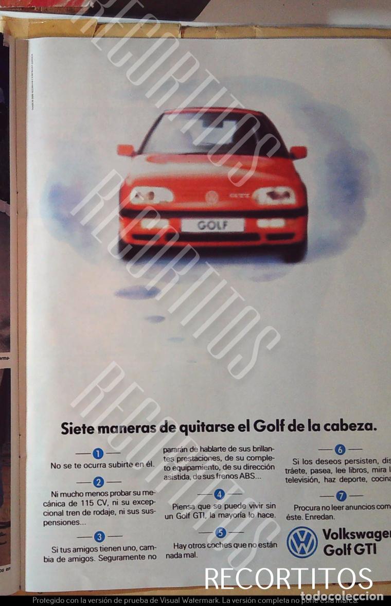 Coleccionismo de Revistas y Peri&oacute;dicos: VOLKSWAGEN GOLF GTI ANUNCIO PUBLICIDAD WILL SMITH EL PRINICIPE DE BELAIR BEL AIR