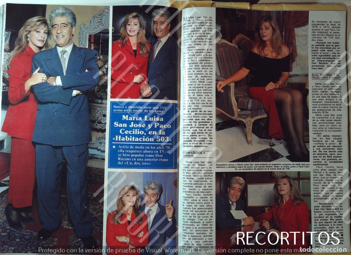 Coleccionismo de Revistas y Peri&oacute;dicos: HABITACION 503 PACO CELCILIO MARIA LUISA SAN JOSE SILVESTER STALLONE NAOMI CAMPBELL ISABELLA ROSSELL