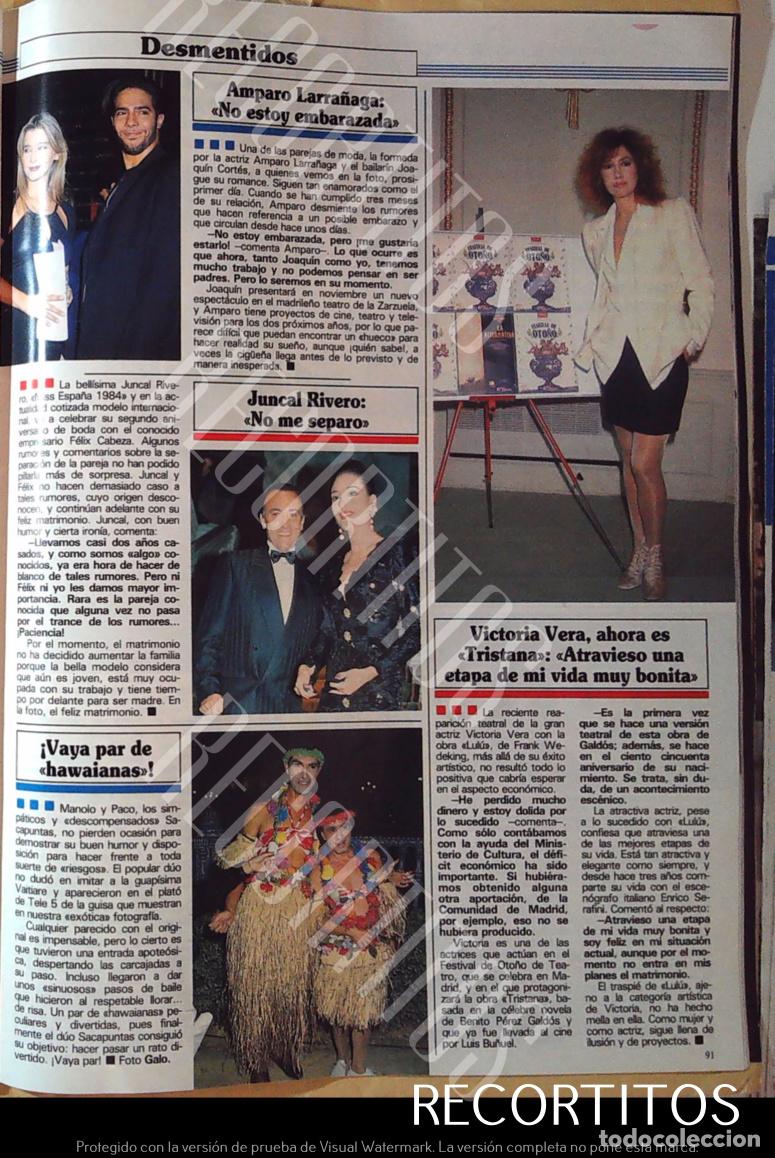 Coleccionismo de Revistas y Peri&oacute;dicos: VICTORIA VERA EL DUO SACAPUNTAS JUNCAL RIVERO MISS AMPARO LARRA&Ntilde;AGA JOAQUIN CORTES
