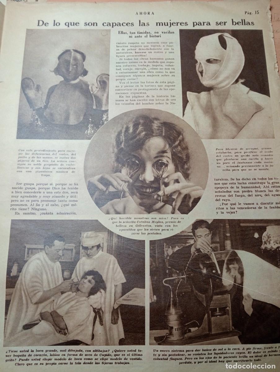 Sammeln von Zeitschriften und Zeitungen: RECORTE DE PRENSA A&Ntilde;O 1930 CIRUGIA ESTETICA OPERACIONES TRATAMIENTOS DE ESTETICA FEMENINA