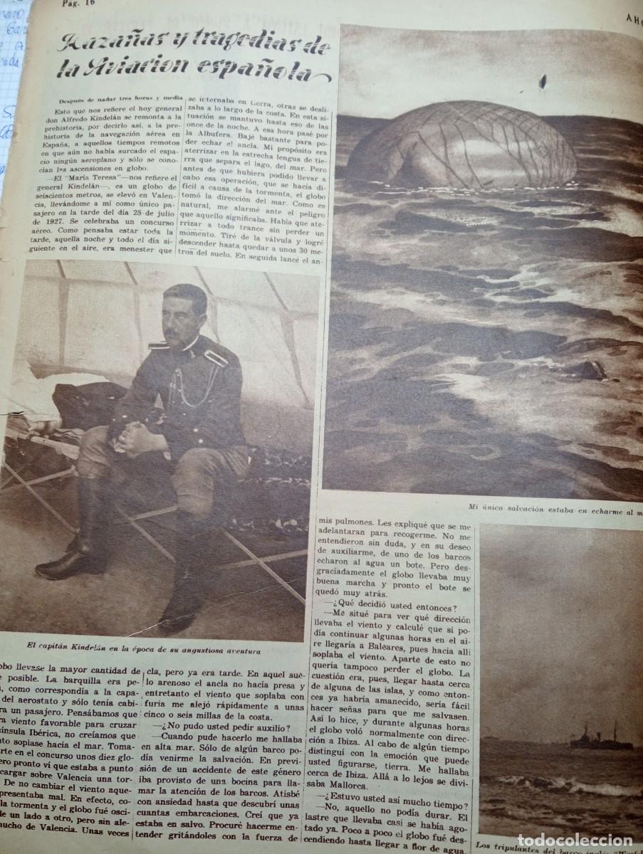 Coleccionismo de Revistas y Peri&oacute;dicos: RECORTE DE PRENSA A&Ntilde;O 1930 AZA&Ntilde;AS Y TRAGEDIAS DE LA AVIACION ESPA&Ntilde;OLA GENERAL KINDERLAN