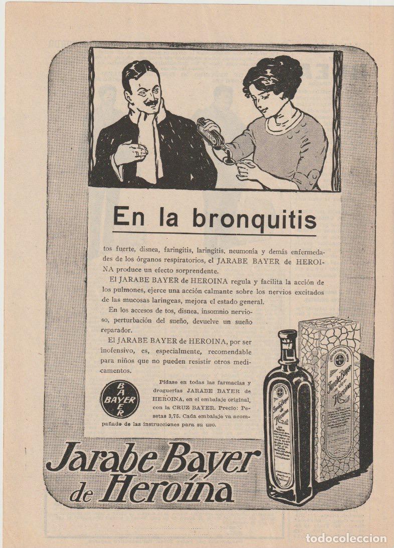 Coleccionismo de Revistas y Peri&oacute;dicos: Publicidad jarabe de Bayer de Hero&iacute;na - 1912