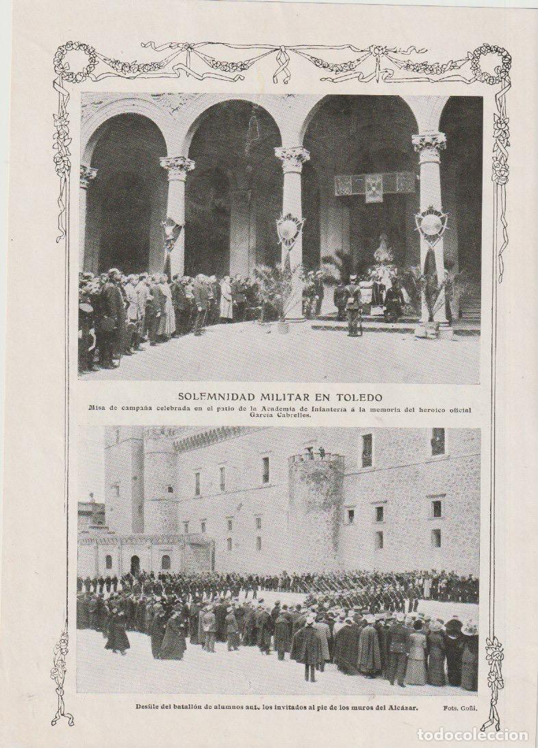 Collezionismo di Riviste e Giornali: * TOLEDO * Academia de Infanter&iacute;a, misa en memoria del oficial Garcia Cabrelles - 1912