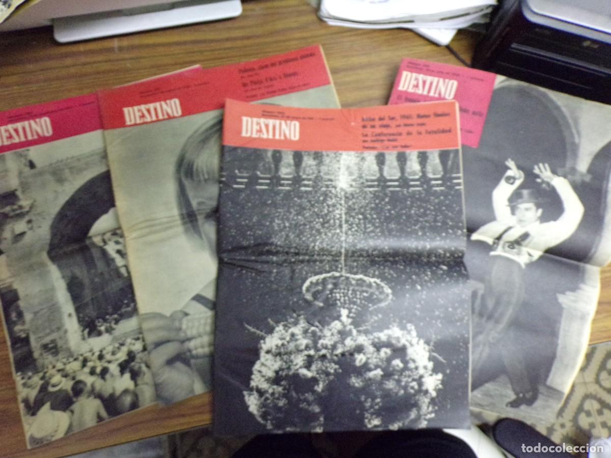 Coleccionismo de Revistas y Peri&oacute;dicos: ESTAMOS LIQUIDANDO. lote de 4 peri&oacute;dico, revista destino. a&ntilde;os 1959, 1960, 1961. reloj festina