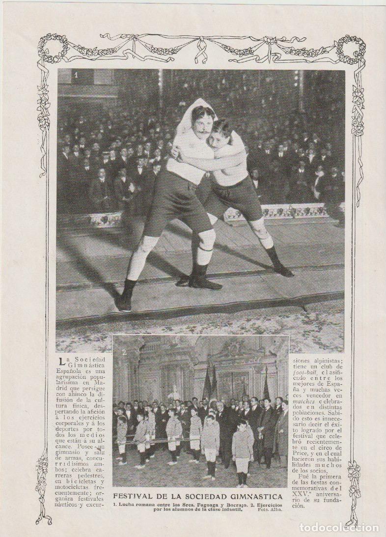 Coleccionismo de Revistas y Peri&oacute;dicos: Festival de la Sociedad Gimn&aacute;stica, lucha romana - 1912