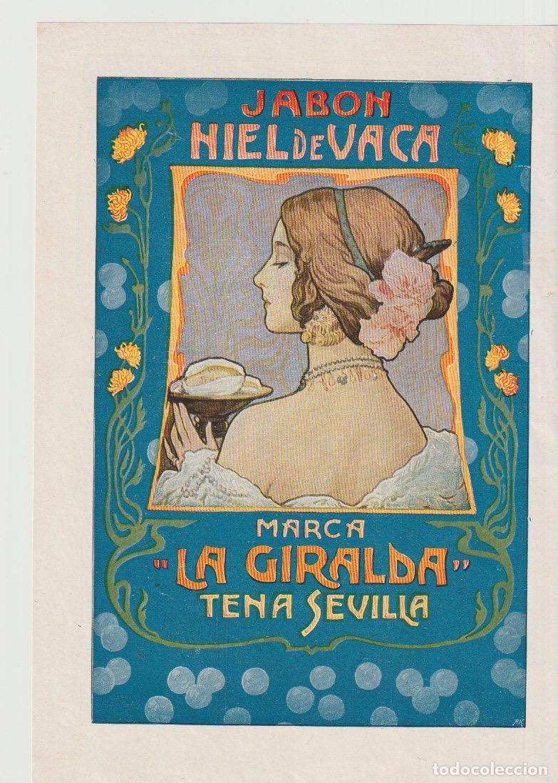 Coleccionismo de Revistas y Peri&oacute;dicos: Publicidad jab&oacute;n hiel de vaca marca La Giralda , Tena Sevilla - 1912