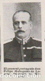 Coleccionismo de Revistas y Peri&oacute;dicos: El general portugu&eacute;s D. Felipe Malaquias de Lemos - 1912