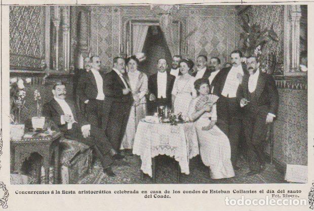 Coleccionismo de Revistas y Peri&oacute;dicos: Fiesta en casa de los condes de Esteban Collantes - 1912