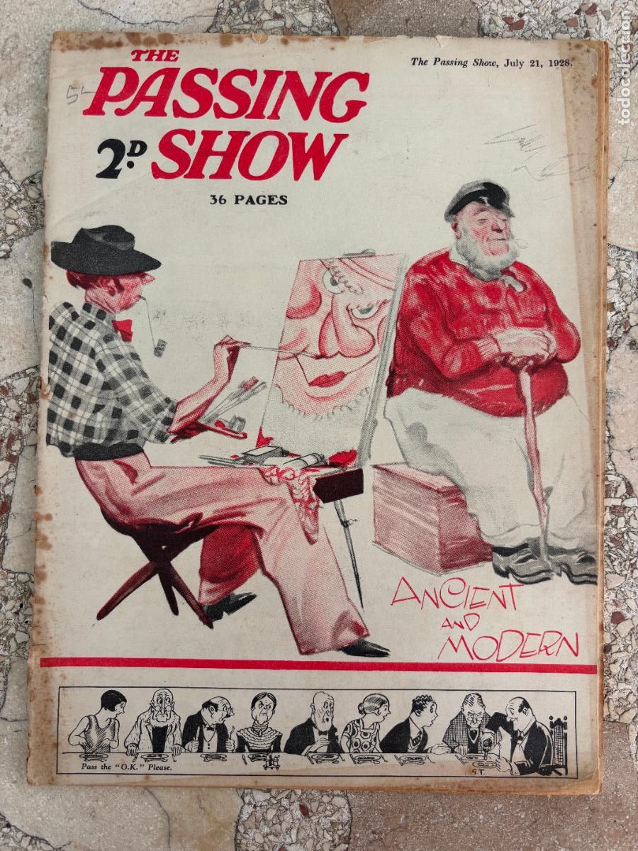 Coleccionismo de Revistas y Peri&oacute;dicos: THE PASSING SHOW, JULY 21, 1928. 36 P&Aacute;GINAS. ANCIENT AND MODERN. DUNLOP.