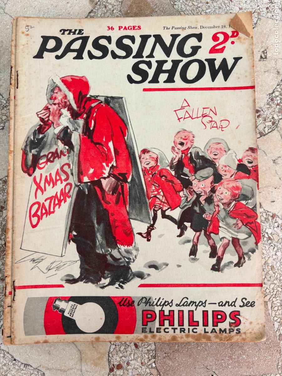 Coleccionismo de Revistas y Peri&oacute;dicos: THE PASSING SHOW, DECEMBER 24, 1927. 36 P&Aacute;GINAS. CHRISTMAS NUMBER. PHILIP ELECTRIC LAMPS.