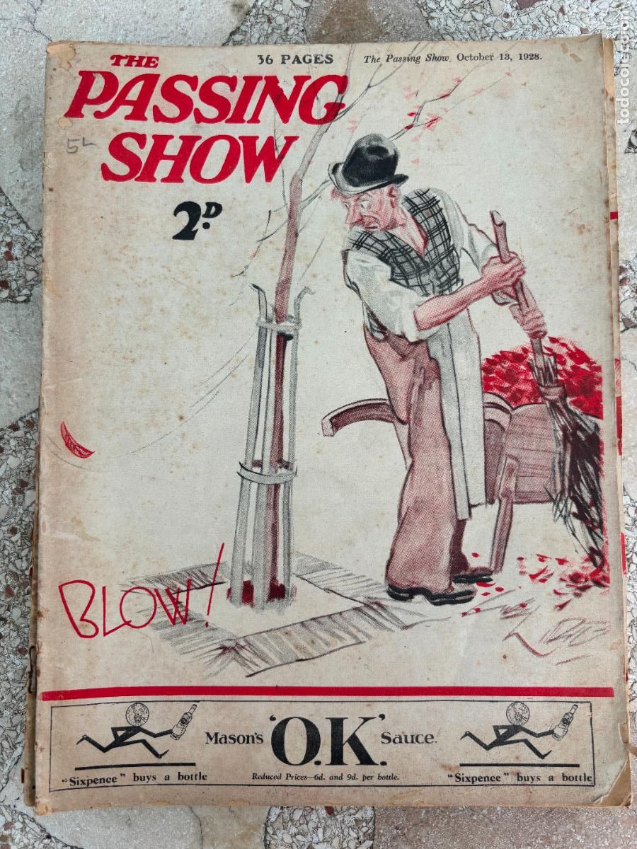 Coleccionismo de Revistas y Peri&oacute;dicos: THE PASSING SHOW, OCTOBER 13, 1928. 36 P&Aacute;GINAS. MASON'S SAUCE. SIXPENCE. DUNLOP TYRES.
