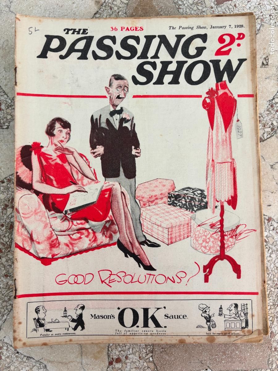 Coleccionismo de Revistas y Peri&oacute;dicos: THE PASSING SHOW, JANUARY 7, 1928. 36 P&Aacute;GINAS. GOOD RESOLUTIONS