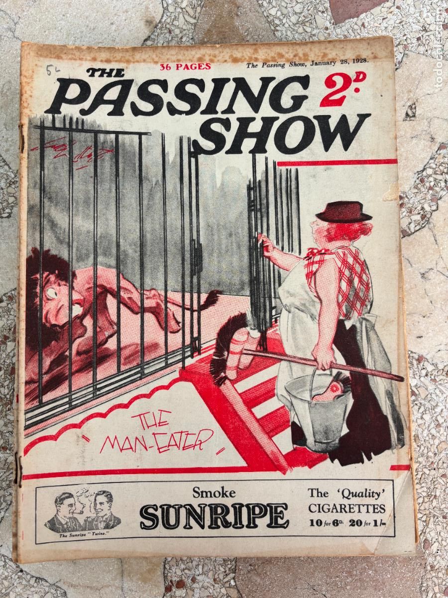 Coleccionismo de Revistas y Peri&oacute;dicos: THE PASSING SHOW, JANUARY 28, 1928. 36 P&Aacute;GINAS. THE MAN-EATER. SUNRIRPE. PRATTS.