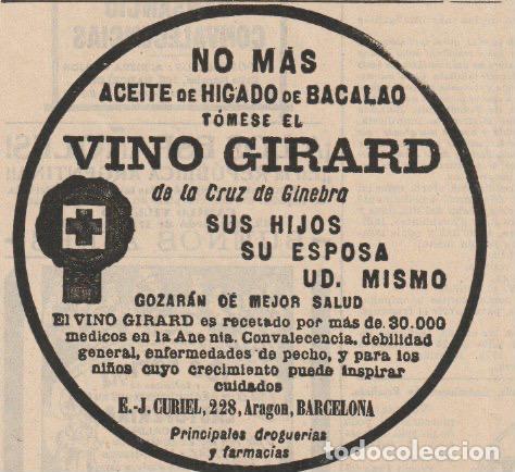 Collection Magazines and Newspapers: Publicidad vino Girard - 1912