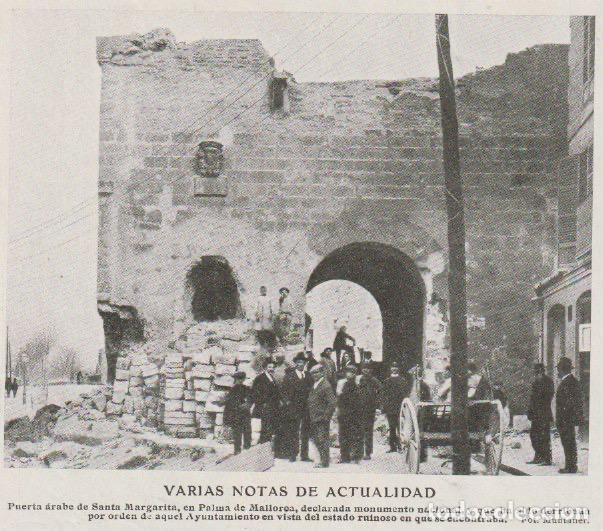Coleccionismo de Revistas y Peri&oacute;dicos: * PALMA DE MALLORCA * Puerta &aacute;rabe de Santa Margarita - 1912