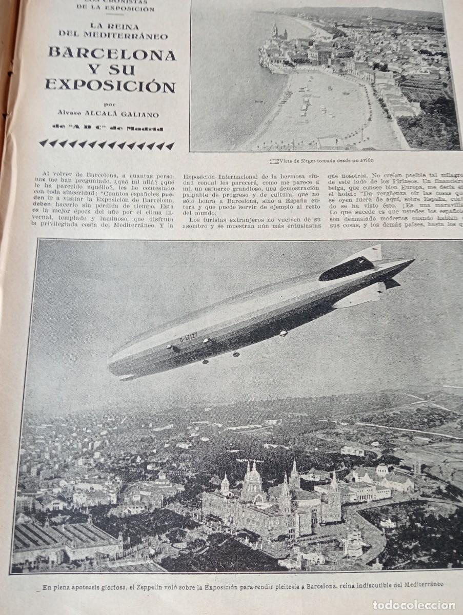 Collectionnisme de Revues et Journaux: REVISTA A&Ntilde;O 1929 BAILES Y CANTOS CASTELLANOS DE VALLADOLID EN BARCELONA ZEPPELIN EN BARCELONA
