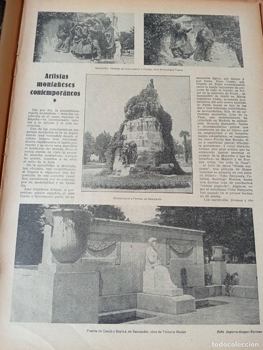 Colecionismo de Revistas e Jornais: REVISTA A&Ntilde;O 1929 FUENTE CONCHA ESPINA VICTORIO MACHO PEREDA COULLAUT VALERA SANTANDER