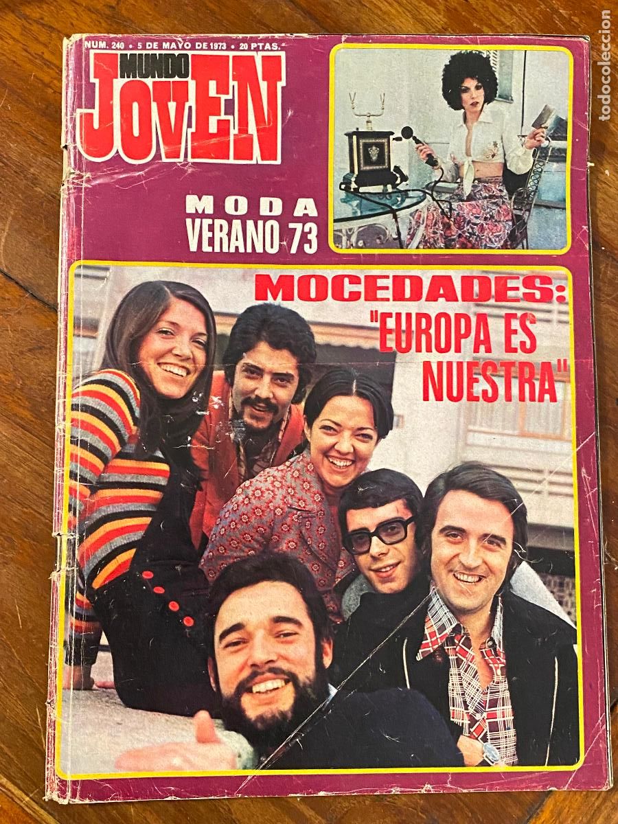 Colecionismo de Revistas e Jornais: MUNDO JOVEN N&ordm; 240, MODA VERANO-73, MOCEDADES, GEORGES BRASSENS, CAPITULO-II,TONY CHRISTIE