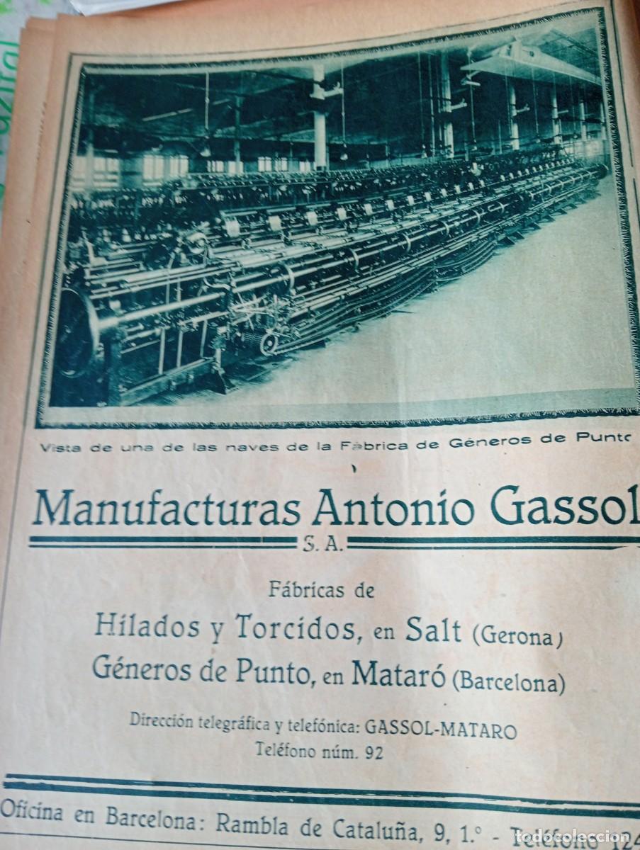 Coleccionismo de Revistas y Peri&oacute;dicos: REVISTA A&Ntilde;O 1929 EL REY INAUGURA LA EXPOSICION MANUFACTURAS ANTONIO GASSOL SALT MATARO