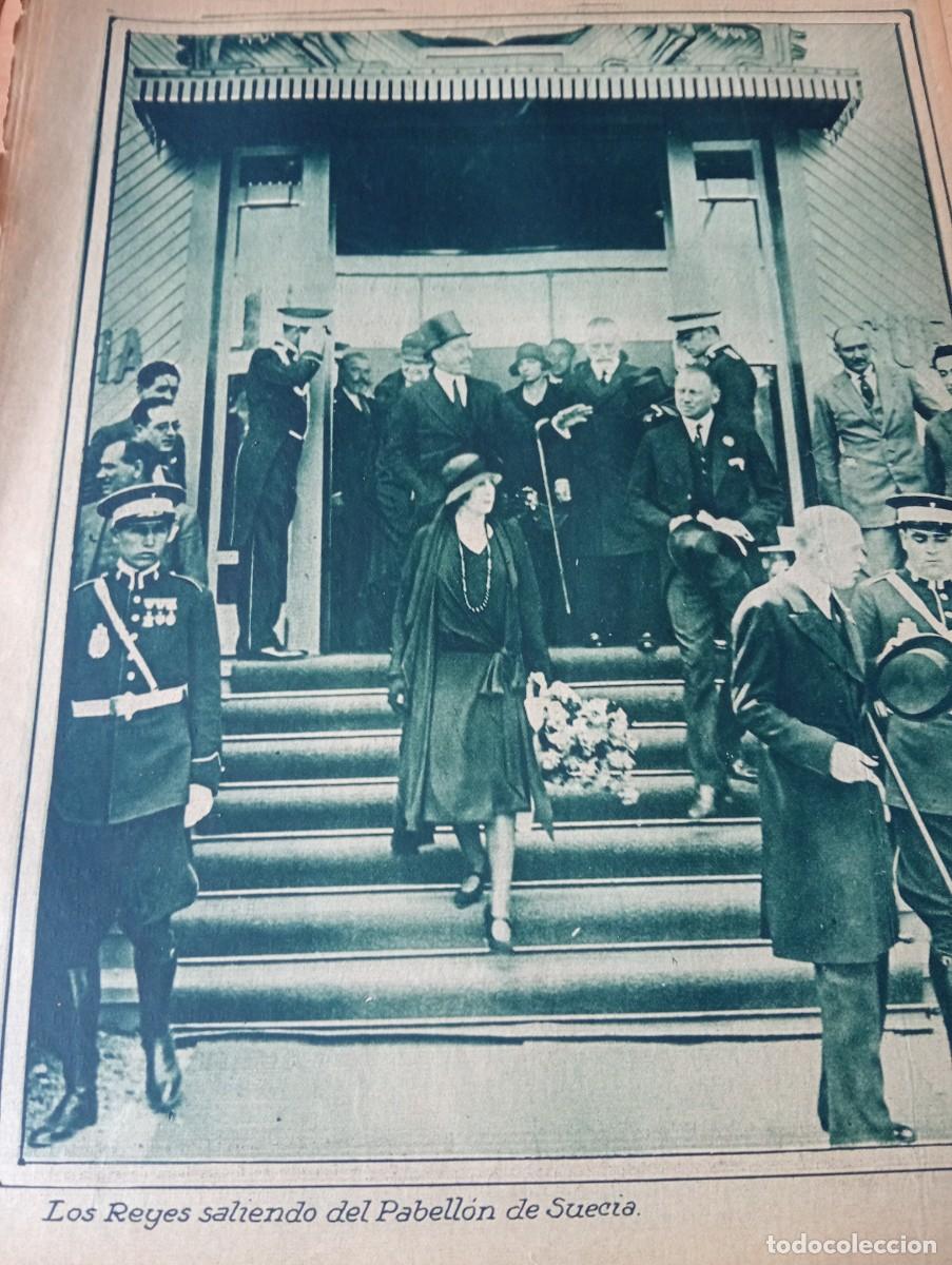 Coleccionismo de Revistas y Peri&oacute;dicos: REVISTA A&Ntilde;O 1929 LOS REYES SALIENDO DEL PABELLON DE SUECIA BERGA