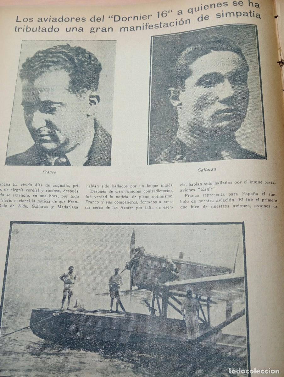 Collectionnisme de Revues et Journaux: REVISTA A&Ntilde;O 1929 AVION DORNIER 16 AVIADOR FRANCO GALLARZA RUIZ DE ALDA MADARAGA ENCONTRADOS