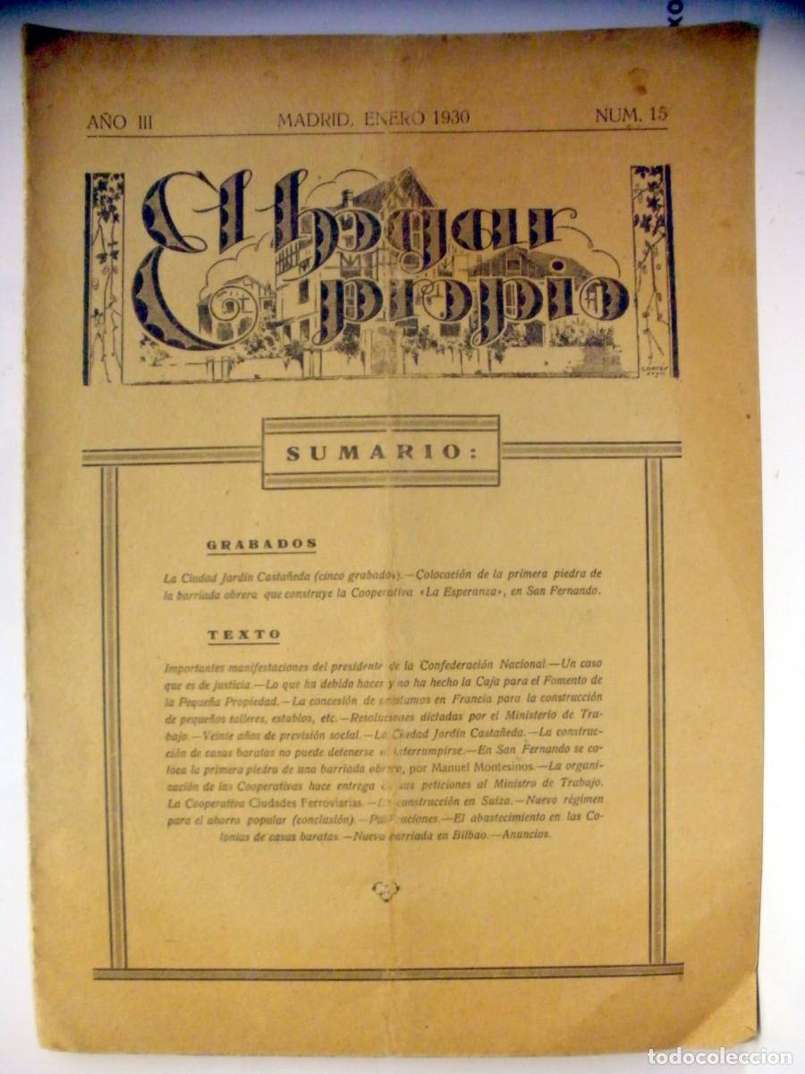Coleccionismo de Revistas y Peri&oacute;dicos: EL HOGAR PROPIO REVISTA mensual antigua