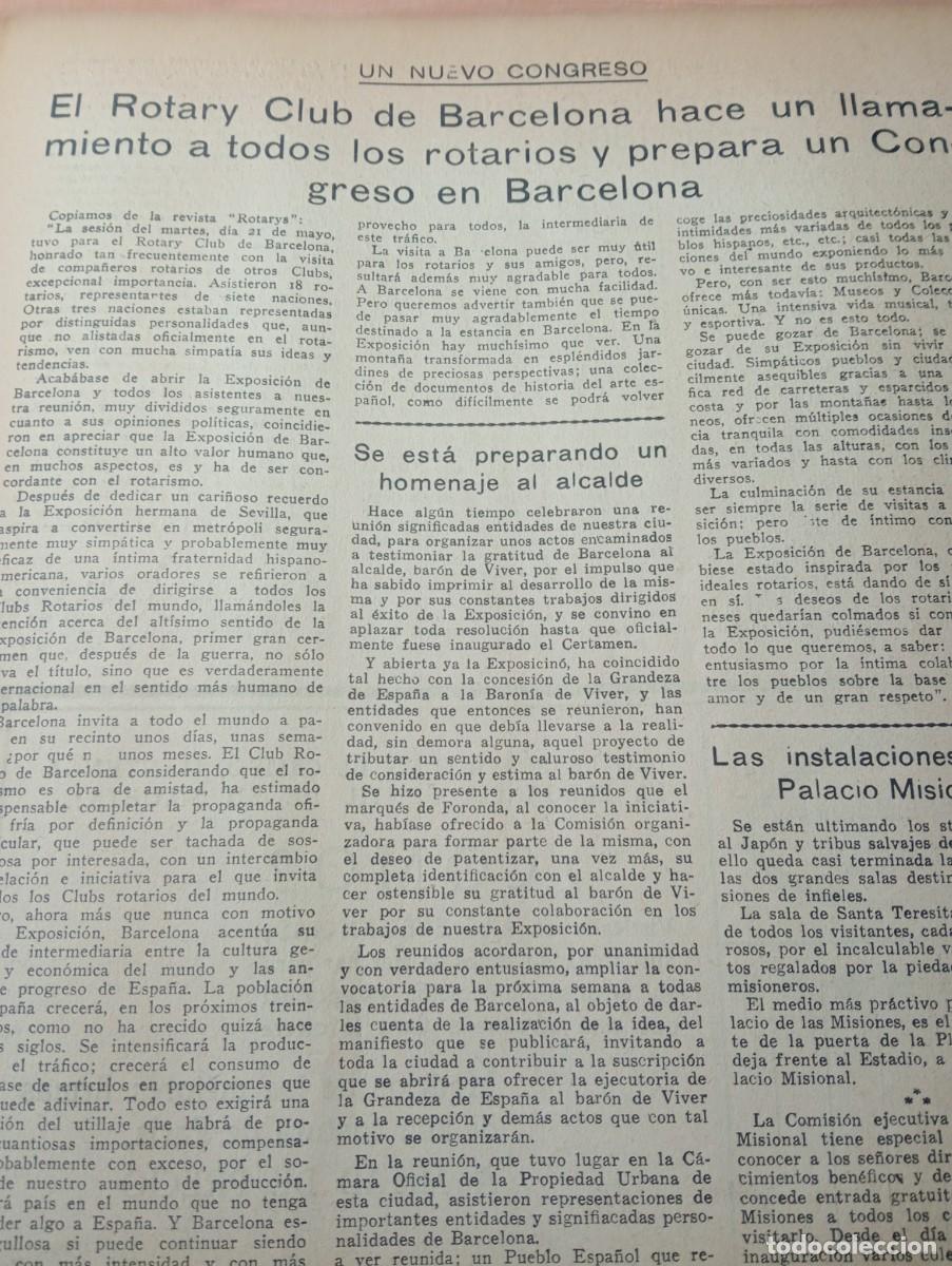 Sammeln von Zeitschriften und Zeitungen: REVISTA A&Ntilde;O 1929 ROTARY CLUB DE BARCELONA CONGRESO DE TURISMO EN PALMA DE MALLORCA