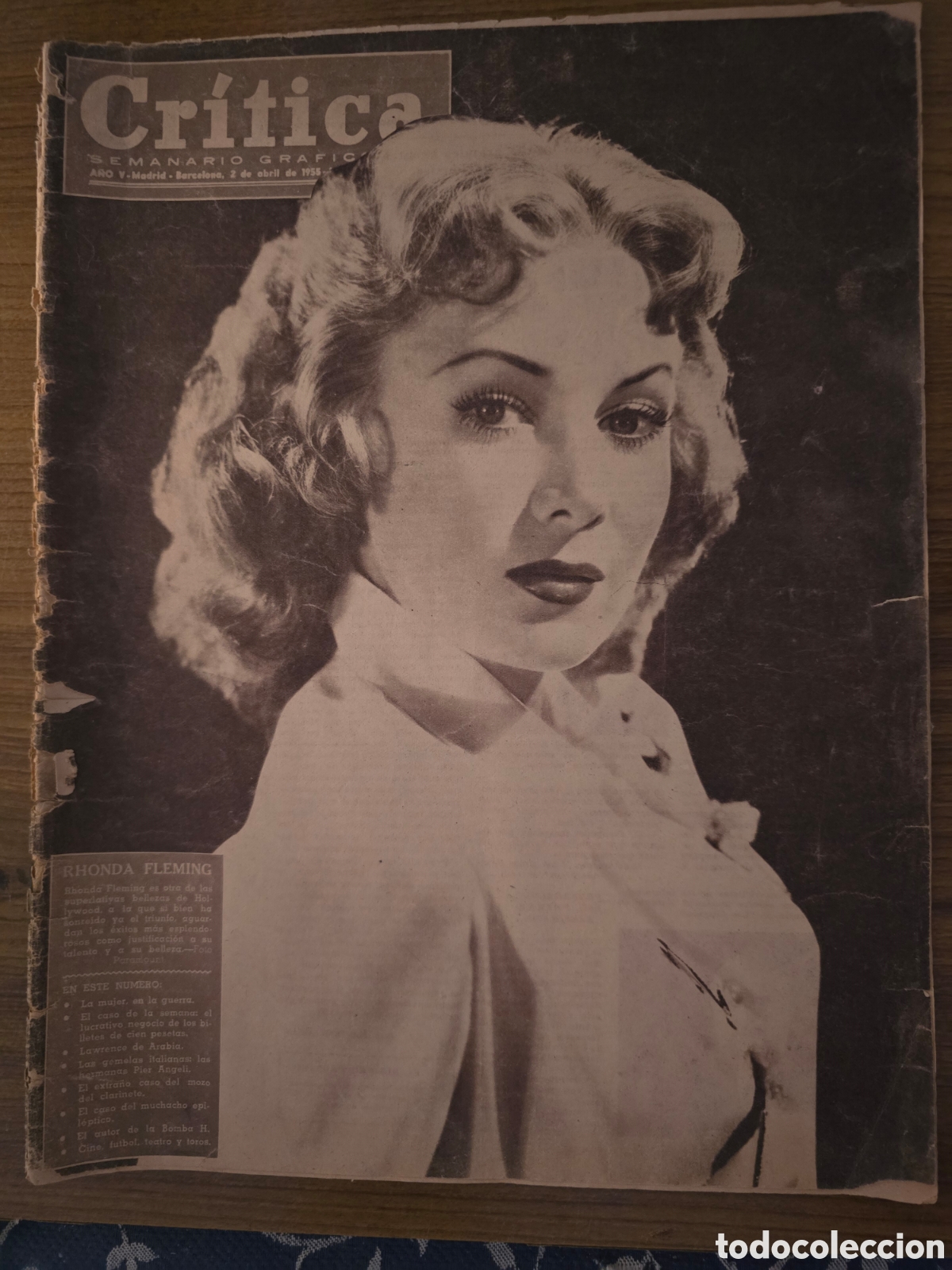 Collectionnisme de Revues et Journaux: CRITICA SEMANARIO GRAFICO,NUMERO 175,A&Ntilde;O 1955(EDITORIAL BANDERAS VICTORIOSAS)