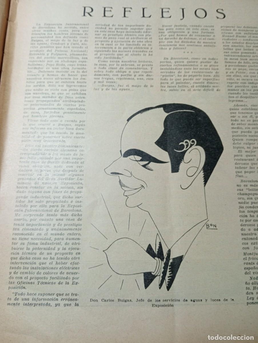 Collection Magazines and Newspapers: REVISTA A&Ntilde;O 1929 FUENTE MAGINA LUZ Y AGUA CARLOS BUIGAS CARICATURA REPORTAJE SOBRE LA FUENTE