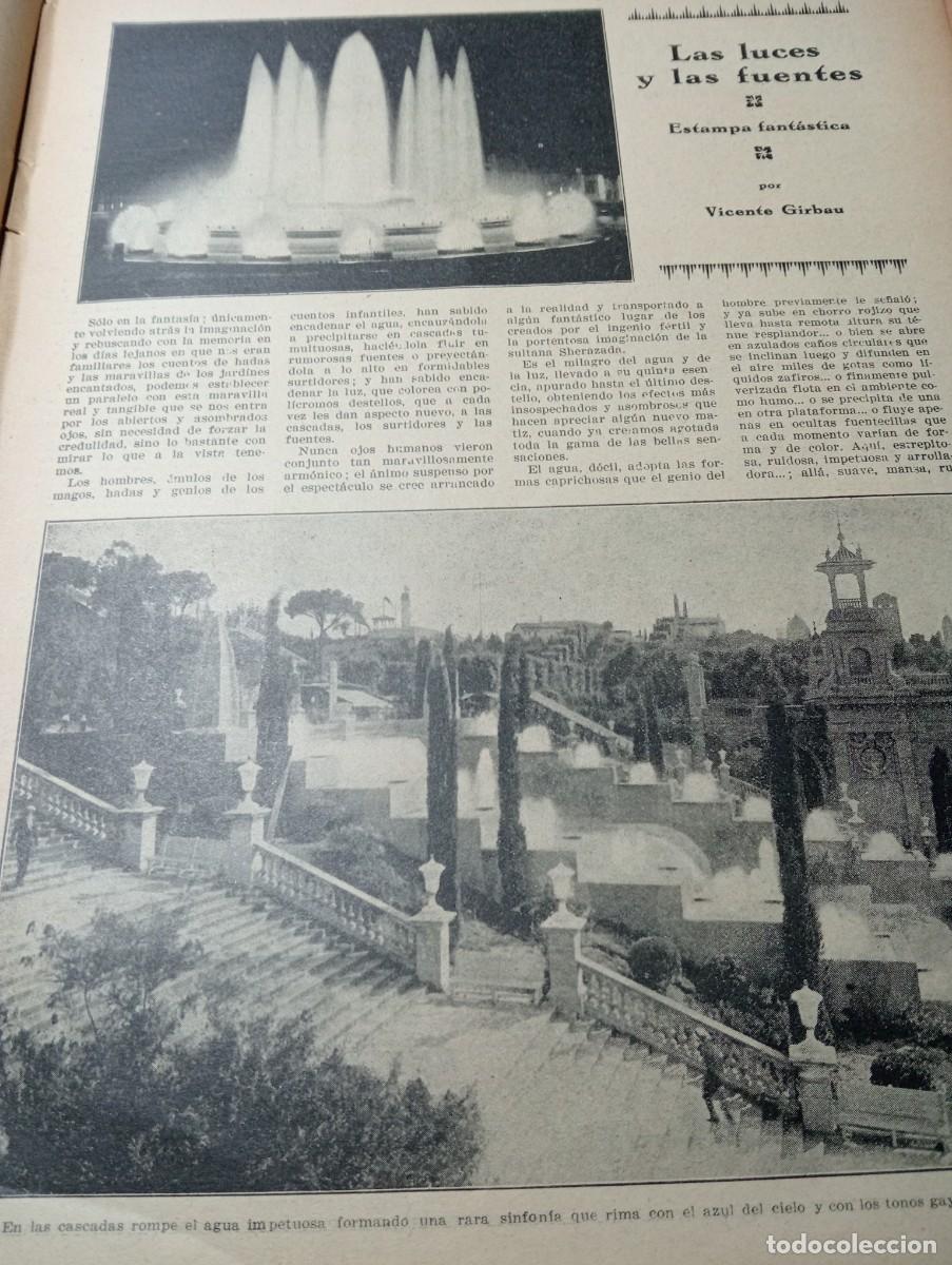 Coleccionismo de Revistas y Peri&oacute;dicos: REVISTA A&Ntilde;O 1929 FUENTE MAGICA DE MONTJUIC PISCINA DIRT TRACK CARRERA DE MOTOS EN EL ESTADIO OLIMPIC