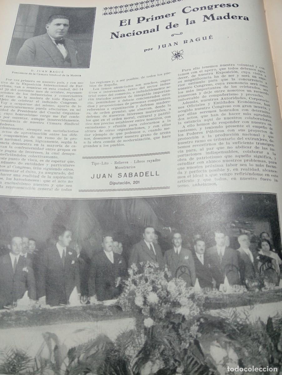 Coleccionismo de Revistas y Peri&oacute;dicos: REVISTA A&Ntilde;O 1929 PRIMER CONGRESO NACIONAL DE LA MADERA JUAN MESTRES LICEO REYES MINAS POTASA SURIA
