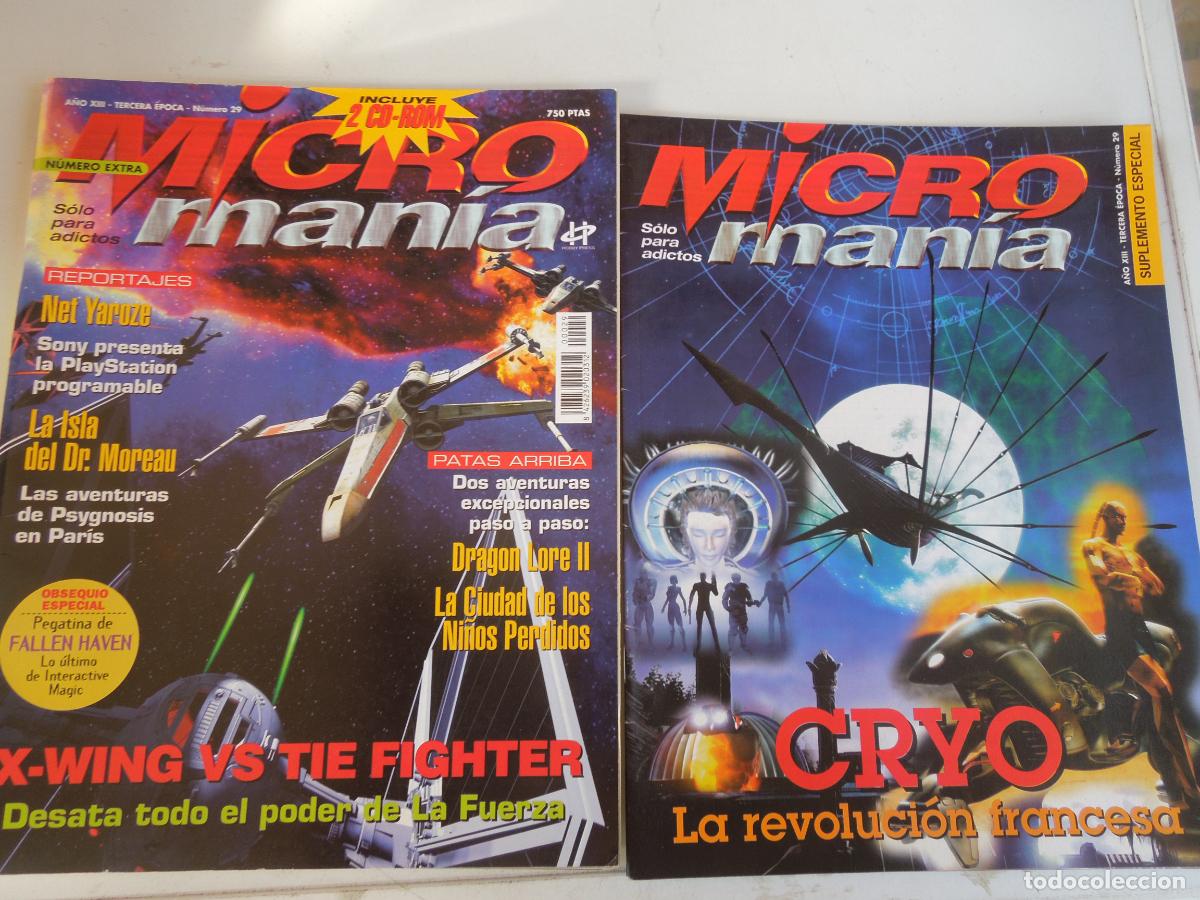 Coleccionismo de Revistas y Peri&oacute;dicos: MICROMANIA REVISTA N&ordm; 29 SOLO PARA ADICTOS - EXTRA CON SUPLEMENTO -WING VS TIE FIGHTER, DRAGON LORE