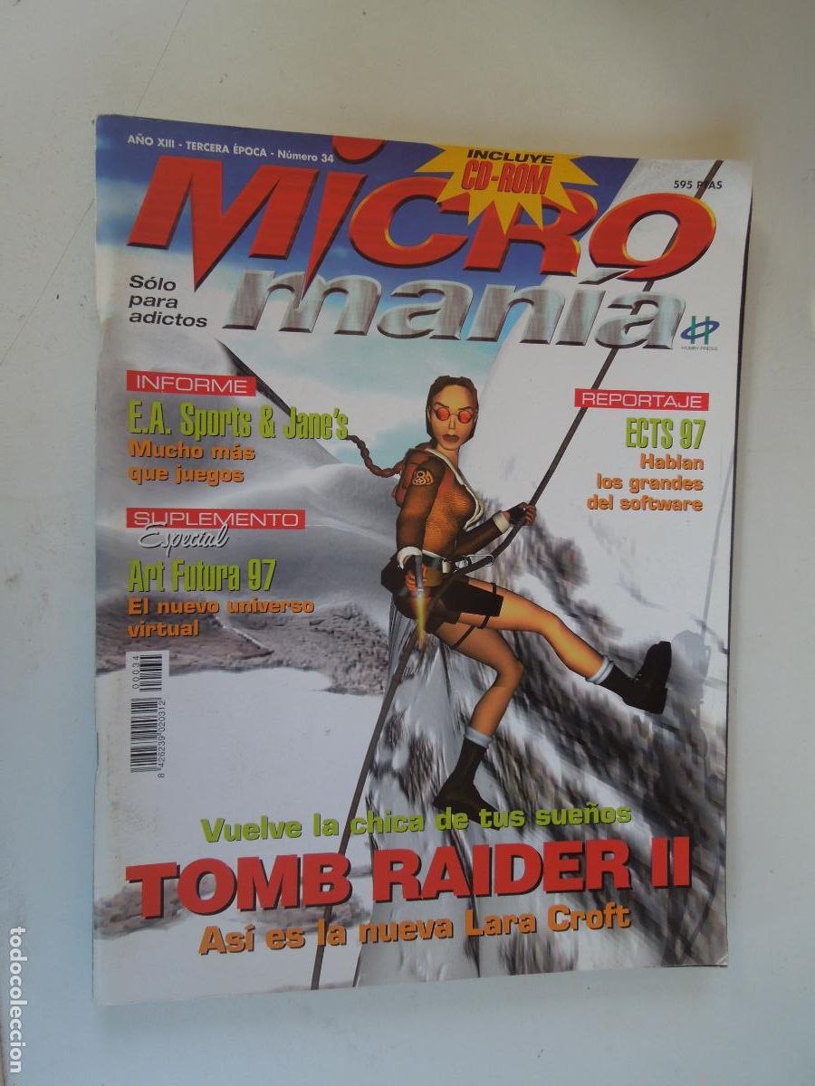 Coleccionismo de Revistas y Peri&oacute;dicos: MICROMANIA REVISTA N&ordm; 34 - III EPOCA - 11-1997- TOMB RAIDER II - ASI ES LA NUEVA LARA CROFT