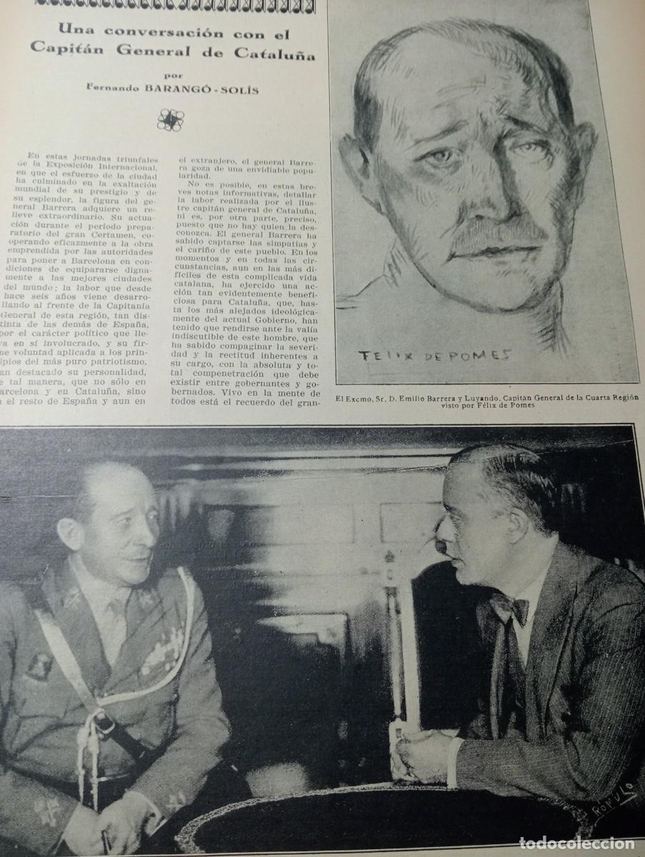 Coleccionismo de Revistas y Peri&oacute;dicos: REVISTA A&Ntilde;O 1929 GENERAL EMILIO BARRERA CAPITANIA GENERAL YUTE JAIME TRIAS DE HOSPITALET D LLOBREGAT
