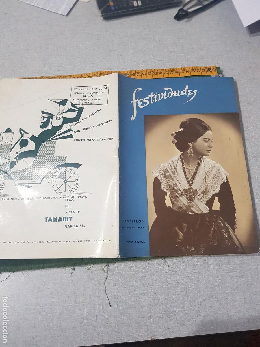 Collezionismo di Riviste e Giornali: FESTIVIDADES 1966 ,PORTADA SRTA.CARMELA VIRGILI TRAVER.REINA DE LAS FIESTAS DE LA MAGDALENA