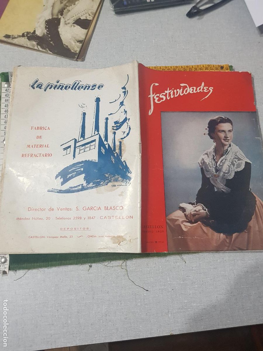 Coleccionismo de Revistas y Peri&oacute;dicos: FESTIVIDADES 1959 ,PORTADA SRTA.MARIA ANTONIA RIBES FERNANDEZ .REINA DE LAS FIESTAS DE LA MAGDALENA