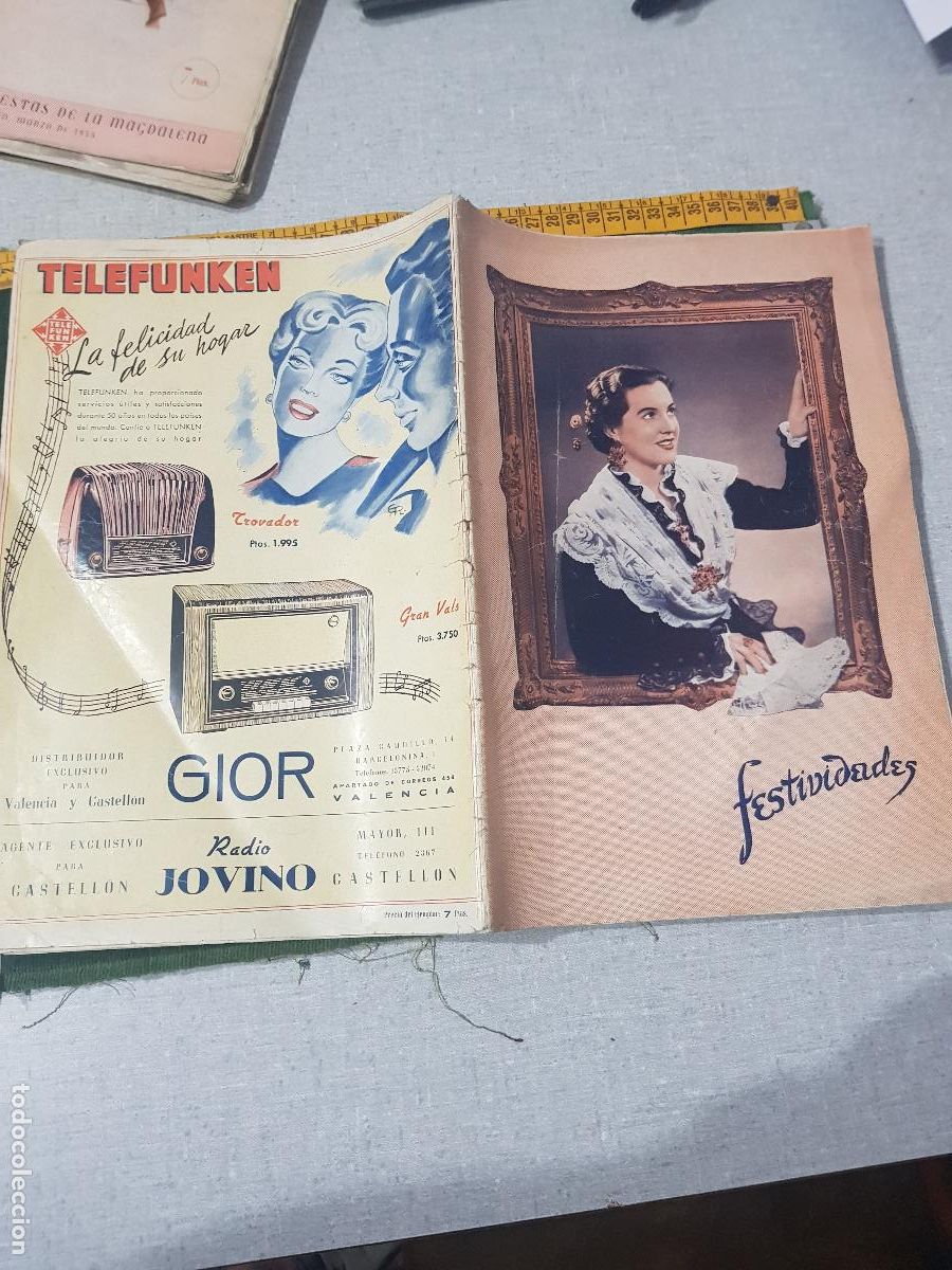 Coleccionismo de Revistas y Peri&oacute;dicos: FESTIVIDADES 1954 ,PORTADA SRTA.MERCEDES MARISTANY MARISTANY .REINA DE LAS FIESTAS DE LA MAGDALENA