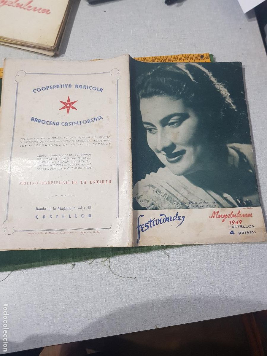 Colecionismo de Revistas e Jornais: FESTIVIDADES 1949 , SRTA.BLANCA RODRIGUEZ GASET .REINA DE LAS FIESTAS DE LA MAGDALENA