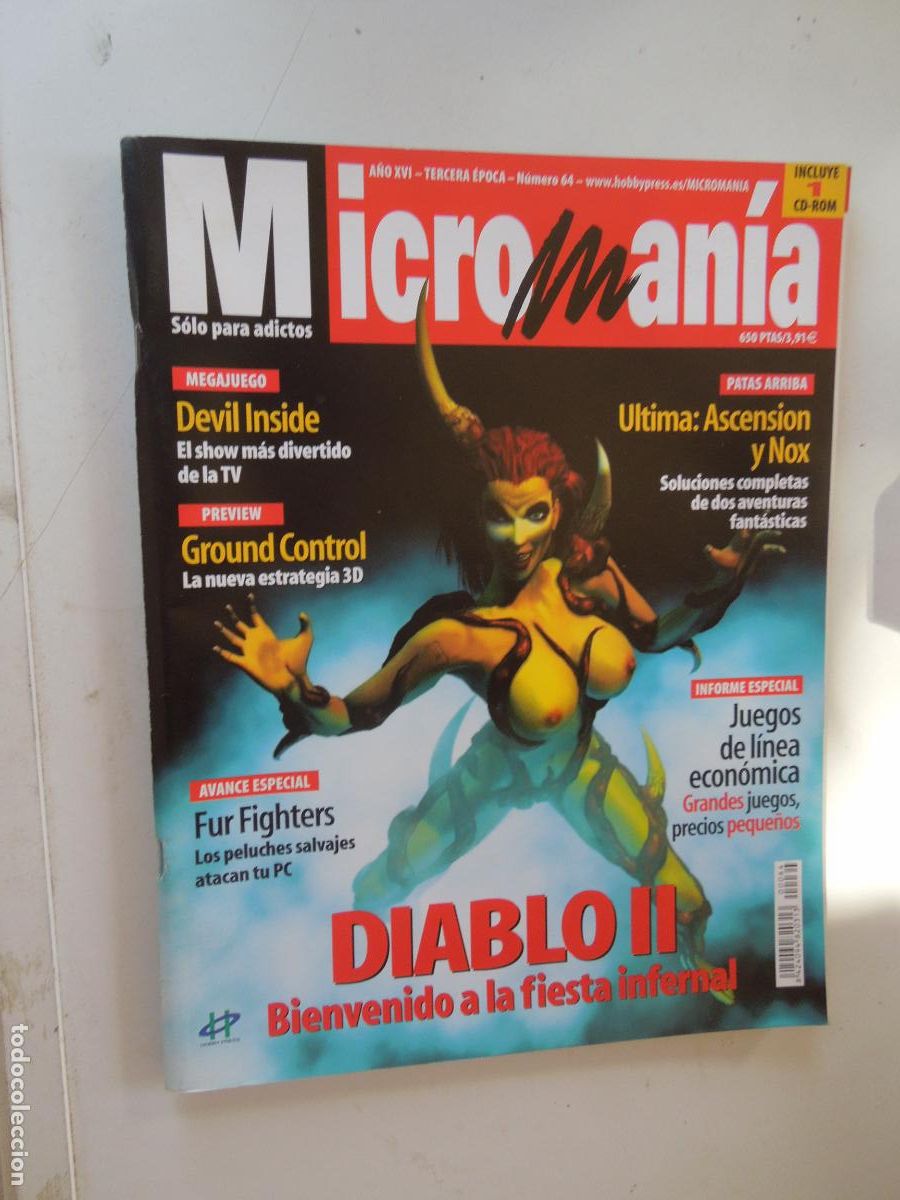 Coleccionismo de Revistas y Peri&oacute;dicos: MICROMANIA REVISTA N&ordm; 64-III EPOCA- MAYO 2000- DIABLO II - BIENVENIDO A LA FIESTA INFERNAL