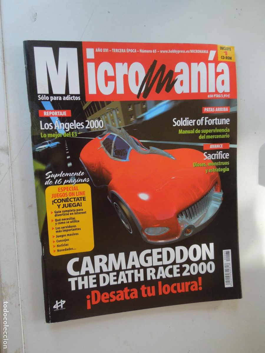 Coleccionismo de Revistas y Peri&oacute;dicos: MICROMANIA REVISTA N&ordm; 65-III EPOCA- 06-2000- CARMAGEDDON . THE DEATH RACE 2000