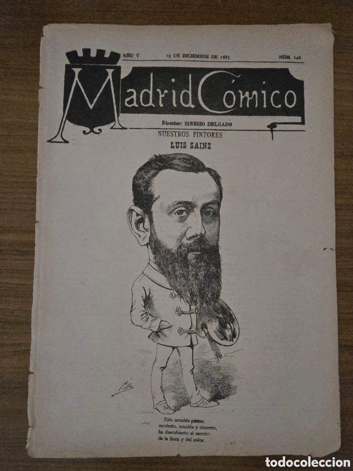 Coleccionismo de Revistas y Peri&oacute;dicos: MADRID COMICO,NUMERO 148,A&Ntilde;O 1885,LUIS SAINZ,(DIRECTOR SINESIO DELGADO)