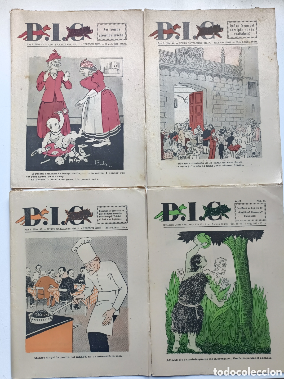 Coleccionismo de Revistas y Peri&oacute;dicos: Lot 32 n&ordm;s de la revista D.I.C DIC Defensa Interessos Catalans 1932 a 1935 La Lliga Regionalista