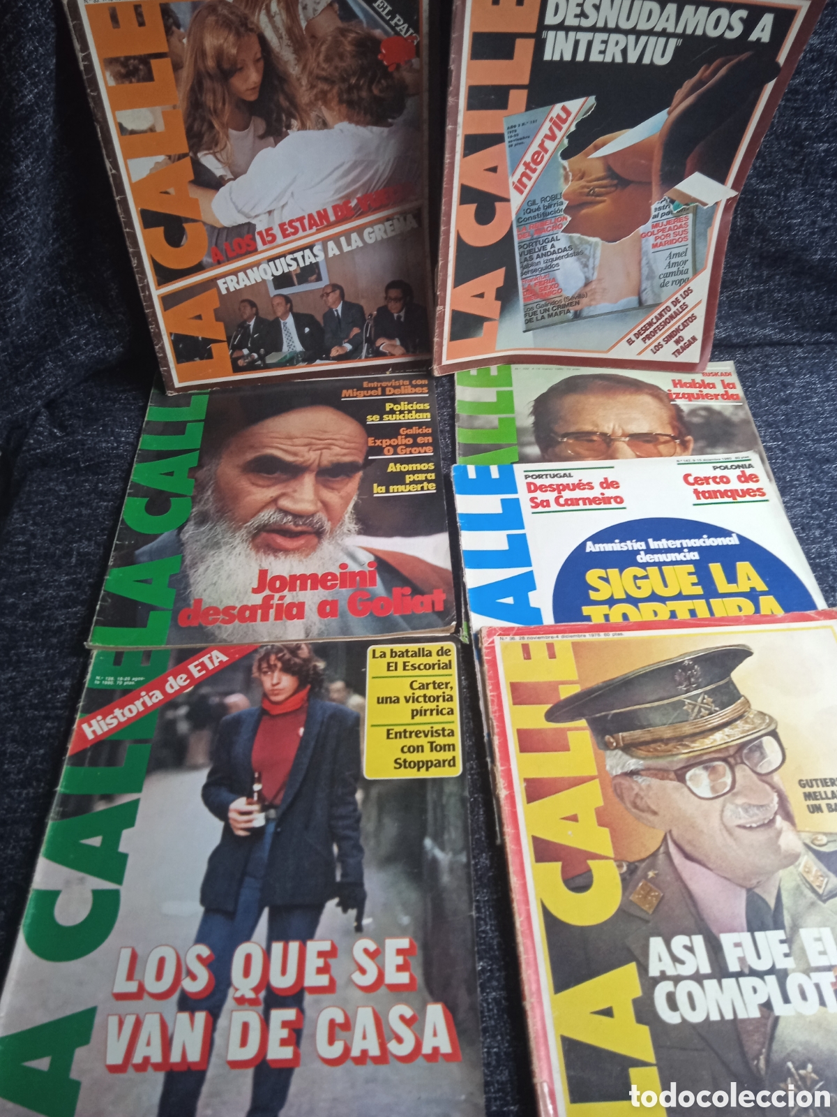 Sammeln von Zeitschriften und Zeitungen: REVISTA LA CALLE - LOTE DE 7 REVISTAS - A&Ntilde;OS 70 -ACTUALIDAD Y POLITICA DE LA EPOCA