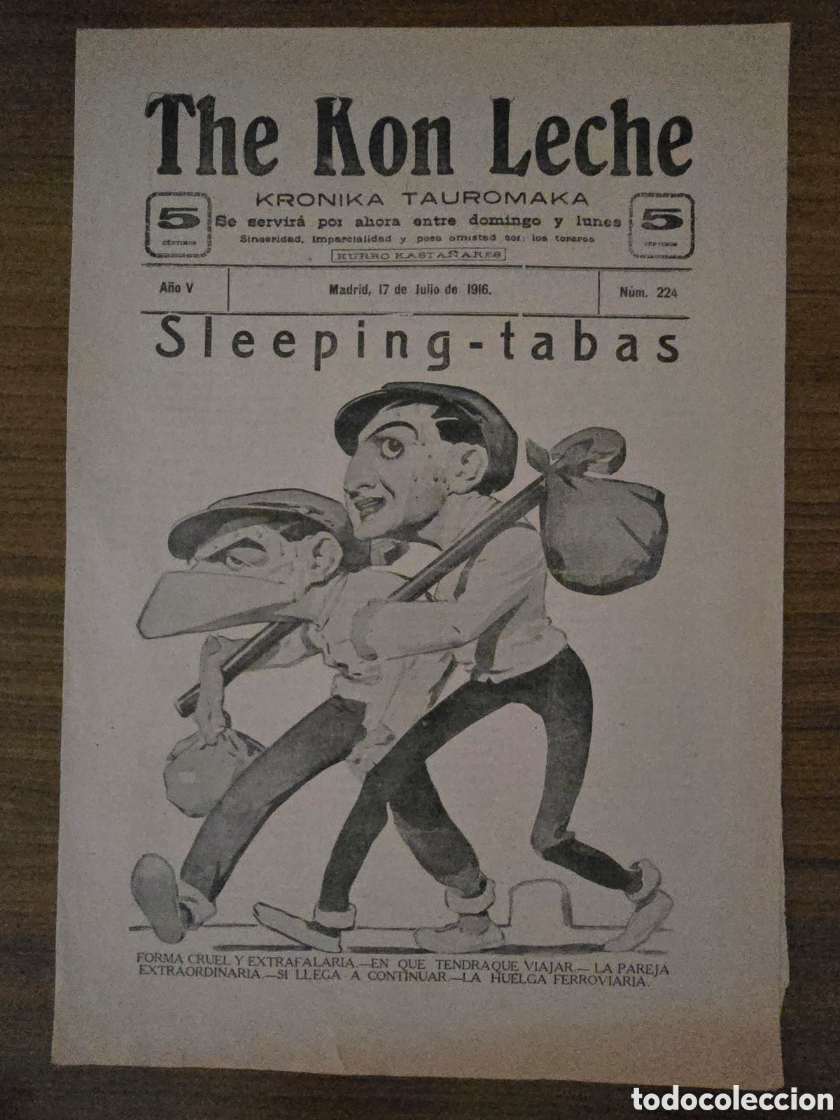 Sammeln von Zeitschriften und Zeitungen: THE KON LECHE,NUMERO 224,A&Ntilde;O 1916,(MADRID)