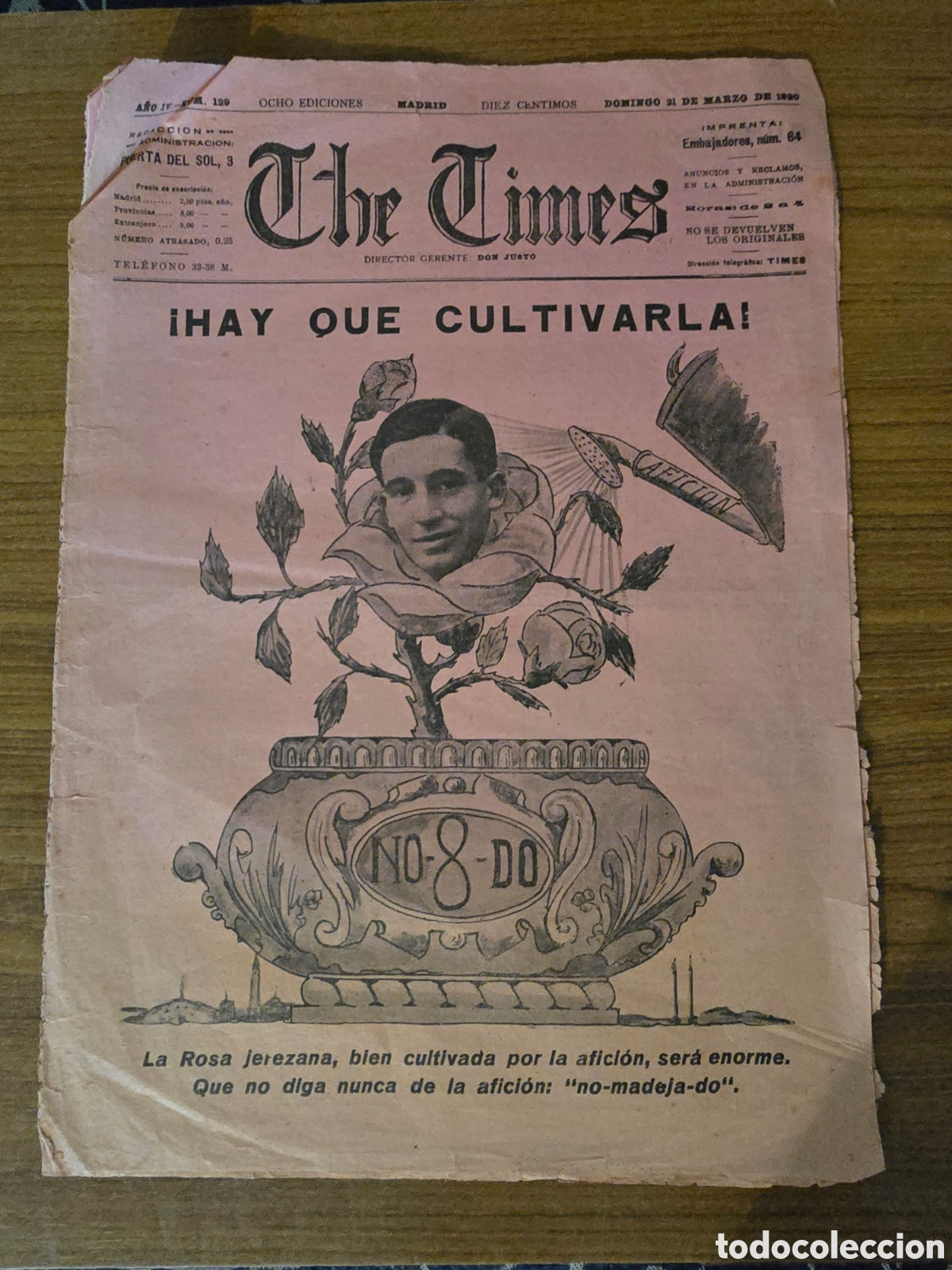 Coleccionismo de Revistas y Peri&oacute;dicos: THE TIMES,NUMERO 64,A&Ntilde;O 1920,(MADRID)