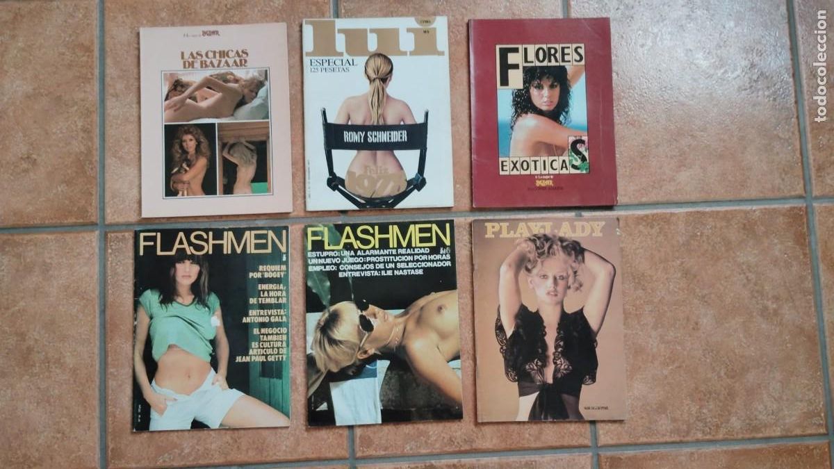 Coleccionismo de Revistas y Peri&oacute;dicos: REVISTAS EROTICAS.-BAZAR.-LUI.-FLASHMEN.-PLAY-LADY.-LOTE DE 6 REVISTAS.-A&Ntilde;OS 70-80