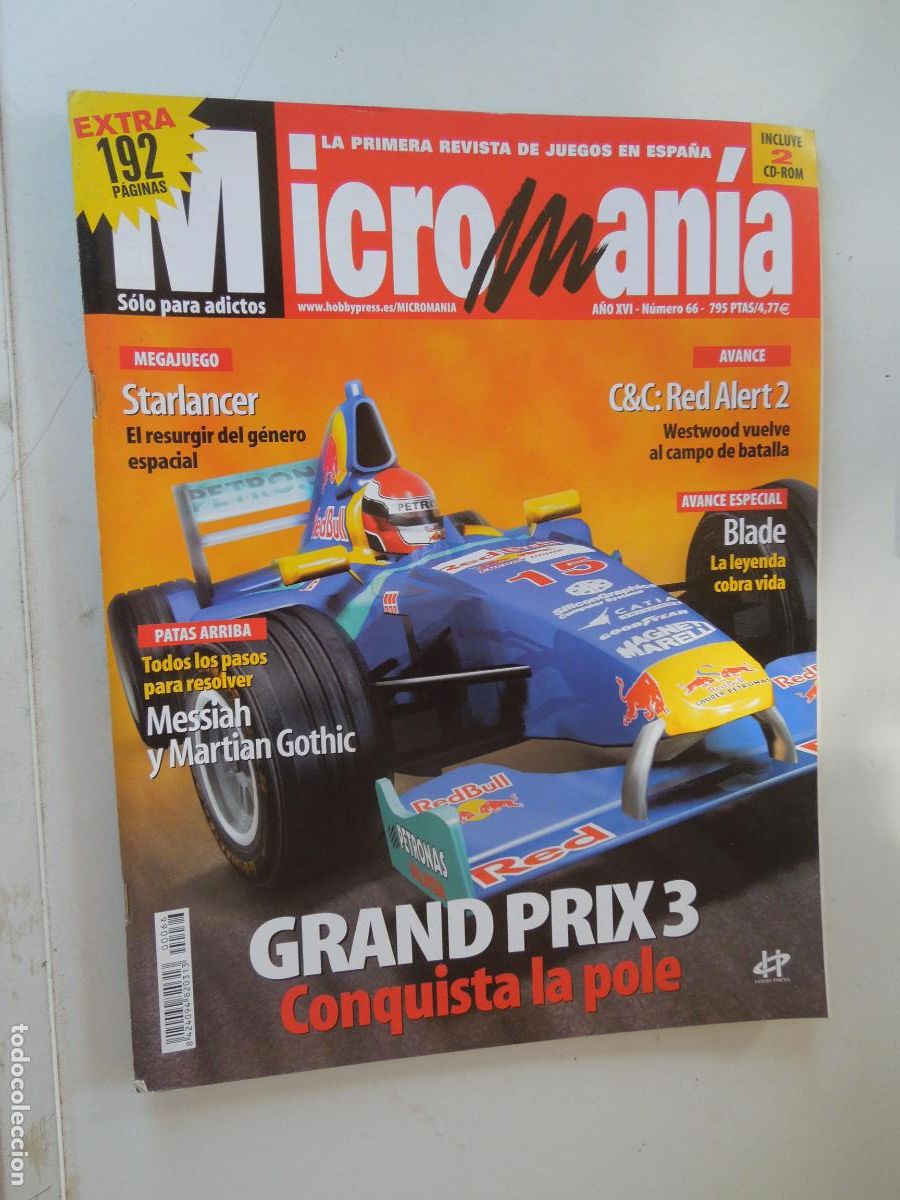Coleccionismo de Revistas y Peri&oacute;dicos: MICROMANIA REVISTA N&ordm; 66-III EPOCA- EXTRA 192 PAGINAS - GRAND PRIX 3 CONQUISTA LA POLE