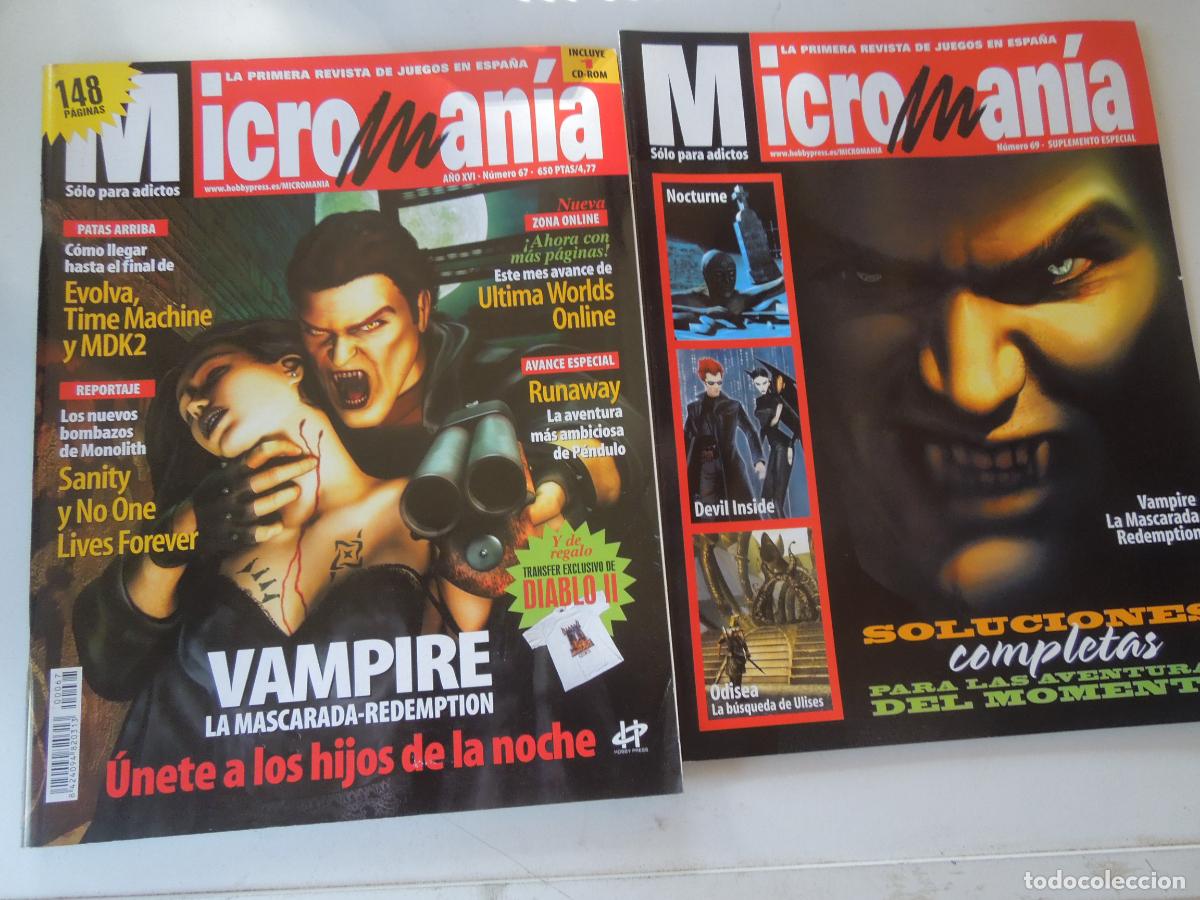 Coleccionismo de Revistas y Peri&oacute;dicos: MICROMANIA REVISTA N&ordm; 67- III EPOCA- VAMPIRE - LA MASCARADA+ SUPLEMENTO -08-2000