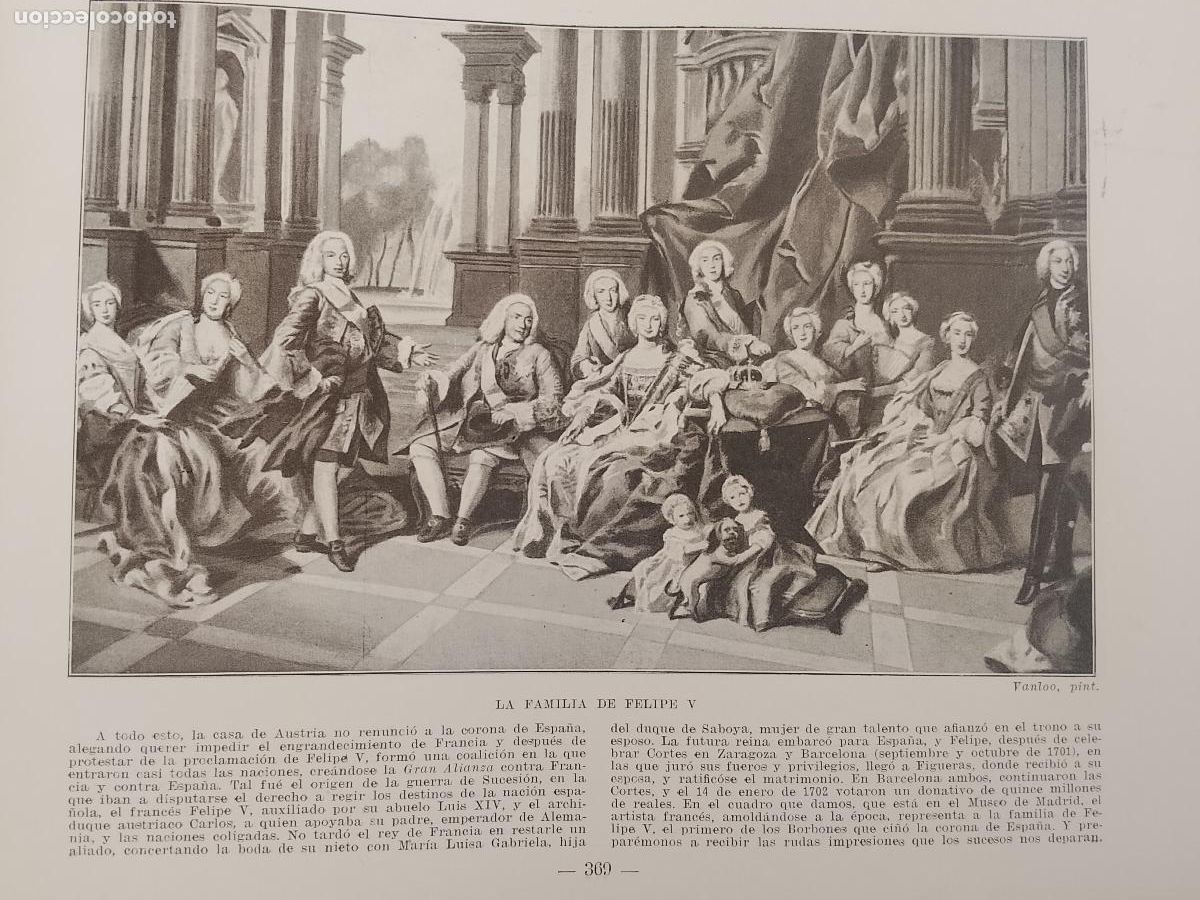 Colecionismo de Revistas e Jornais: hoja libro 1909 - ESCENA DE LA FAMILIA DE FELIPE V SOBRE EL A&Ntilde;O 1700