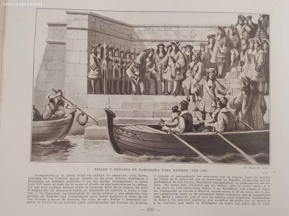 Colecionismo de Revistas e Jornais: hoja libro 1909 - FELIPE V EMBARCA EN BARCELONA PARA NAPOLES EN EL A&Ntilde;O 1702
